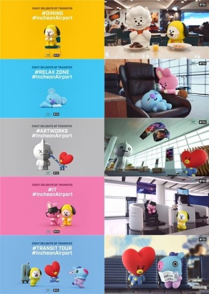 Incheon Airport x BT21: Eight Delights of Transfer